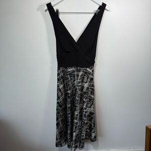 Studio Black and White Strapless Dress